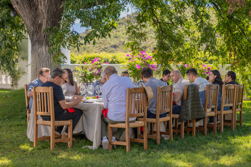 Comida corporativa en jardines de la Hacienda de San Lorenzo