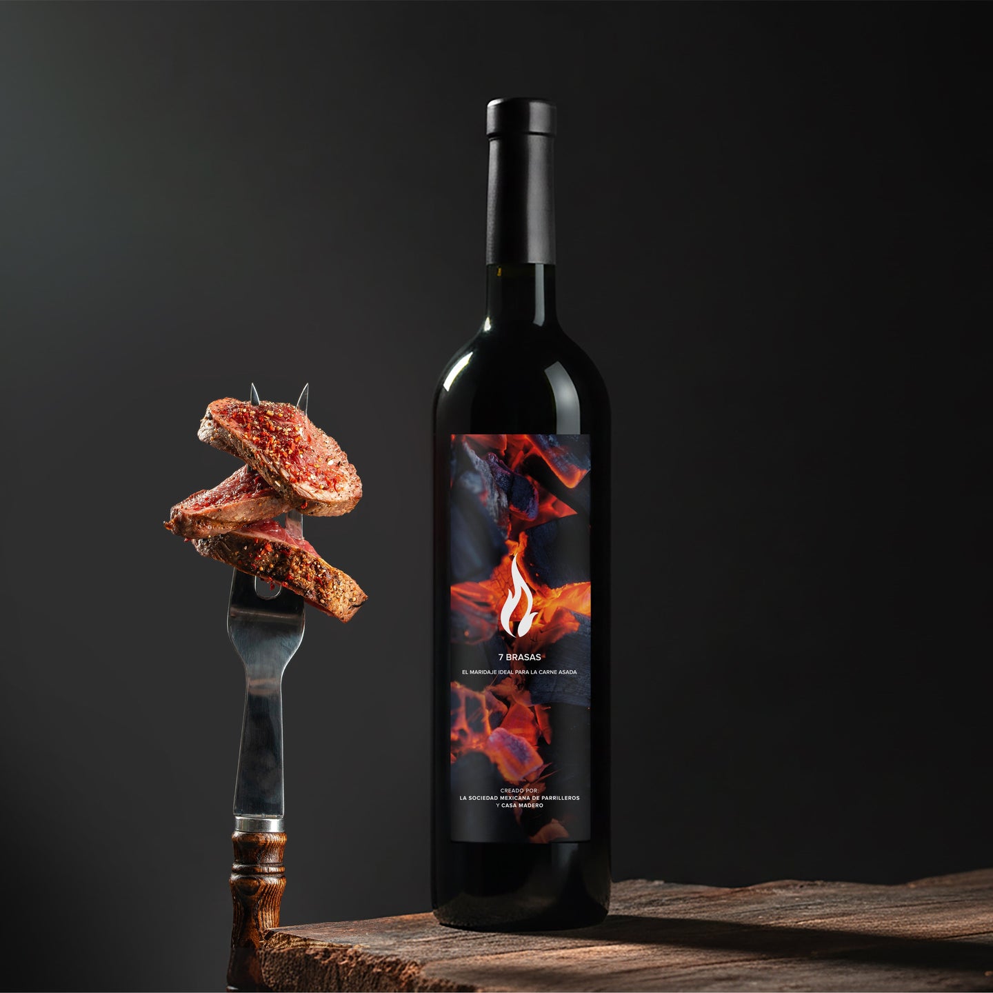 Vino tinto Casa Madero para carne asada